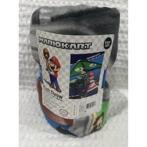 Nintendo Super Mario and Luigi MarioKart 46"x60" Kids Plush Throw Blanket NEW